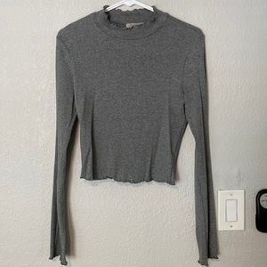 Papaya Mock Neck Long Sleeve